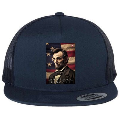 Abraham Lincoln 16th President Of The United States Portrait Flatbill Hat