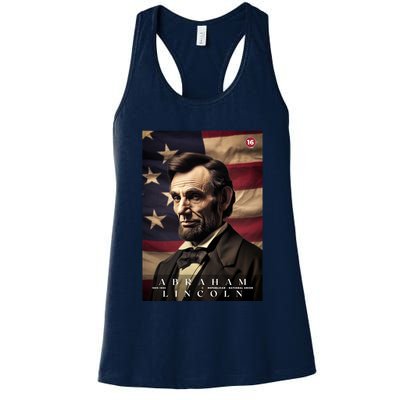 Abraham Lincoln 16th President Of The United States Portrait Womens Tank Top