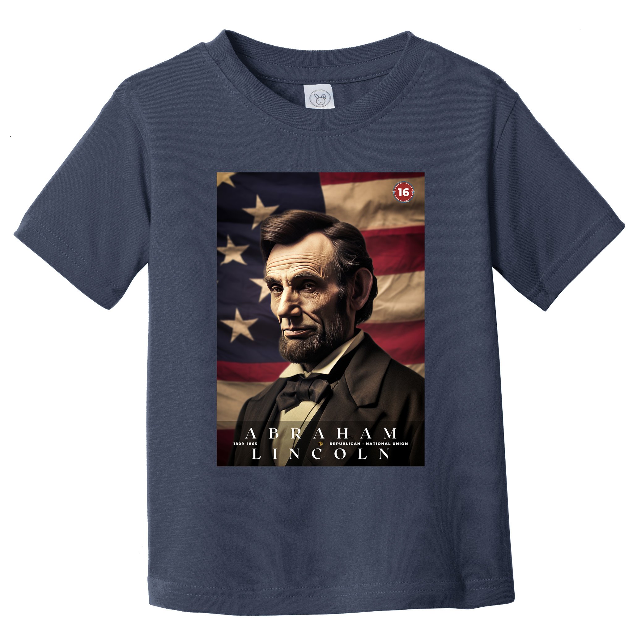 Abraham Lincoln 16th President Of The United States Portrait Toddler T-Shirt