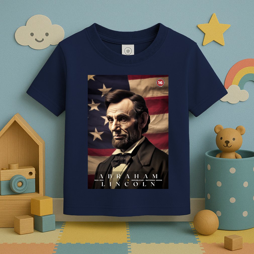 Abraham Lincoln 16th President Of The United States Portrait Toddler T-Shirt