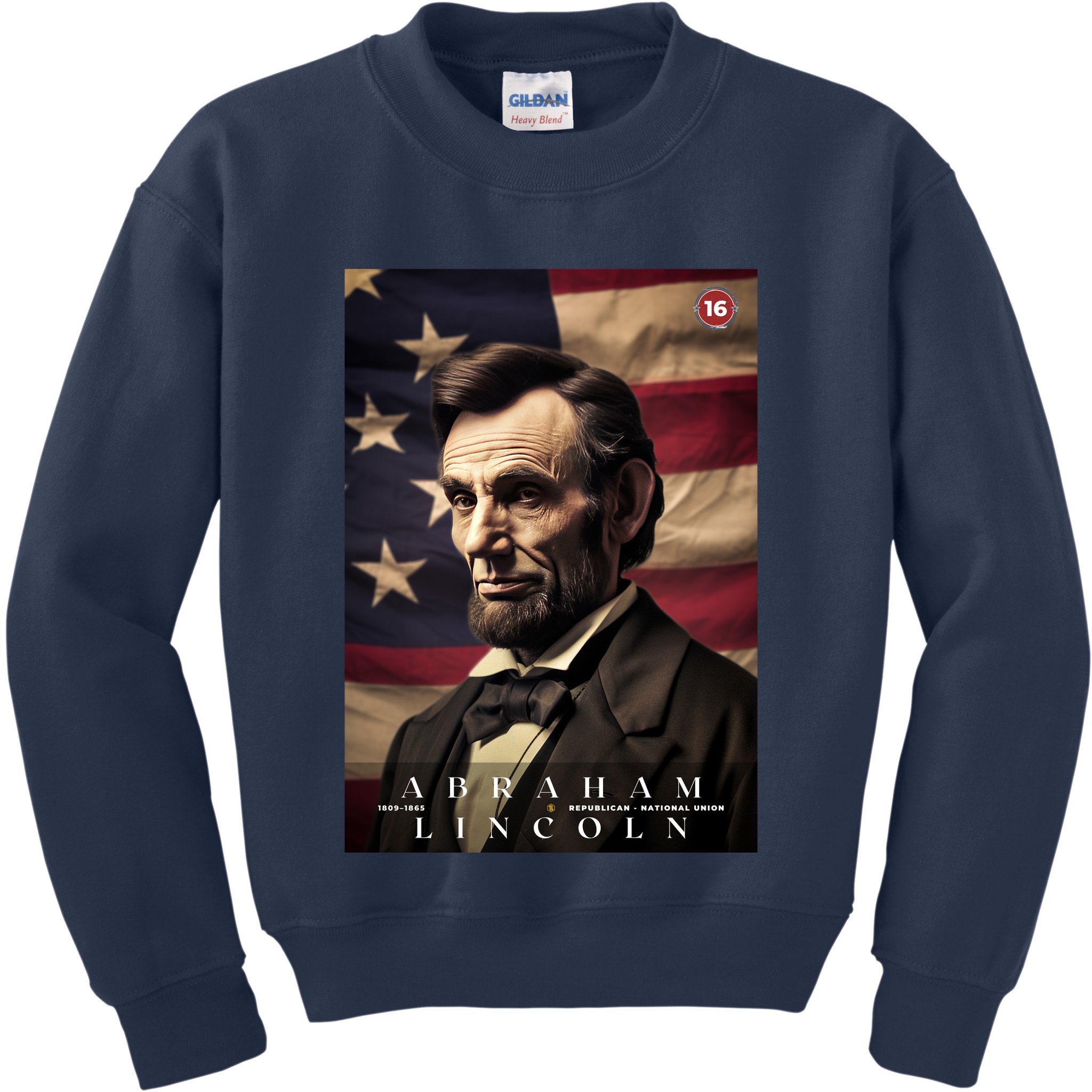 Abraham Lincoln 16th President Of The United States Portrait Kids Sweatshirt