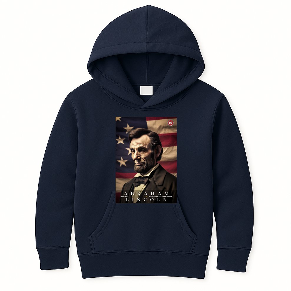 Abraham Lincoln 16th President Of The United States Portrait Kids Hoodie