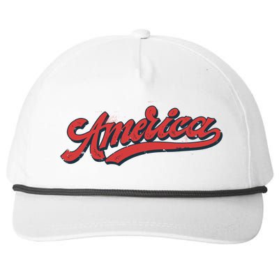 America Label Snapback Five-Panel Rope Hat