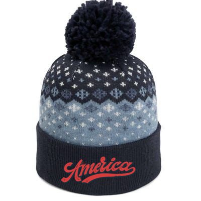 America Label The Baniff Cuffed Pom Beanie