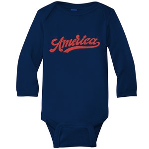 America Label Baby Long Sleeve Bodysuit