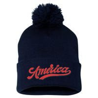 America Label Pom Pom 12in Knit Beanie