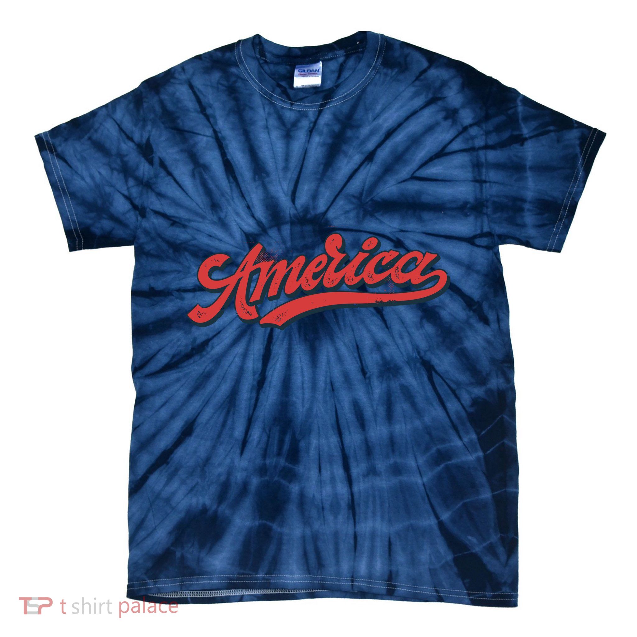 America Label Tie-Dye T-Shirt