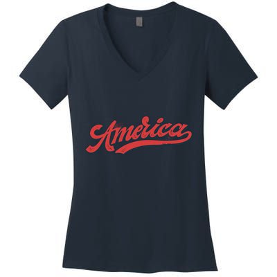 America Label Women's V-Neck T-Shirt