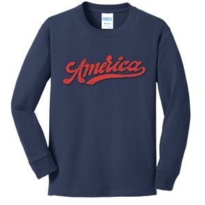 America Label Kids Long Sleeve Shirt