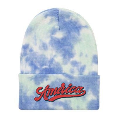 America Label Tie Dye 12in Knit Beanie