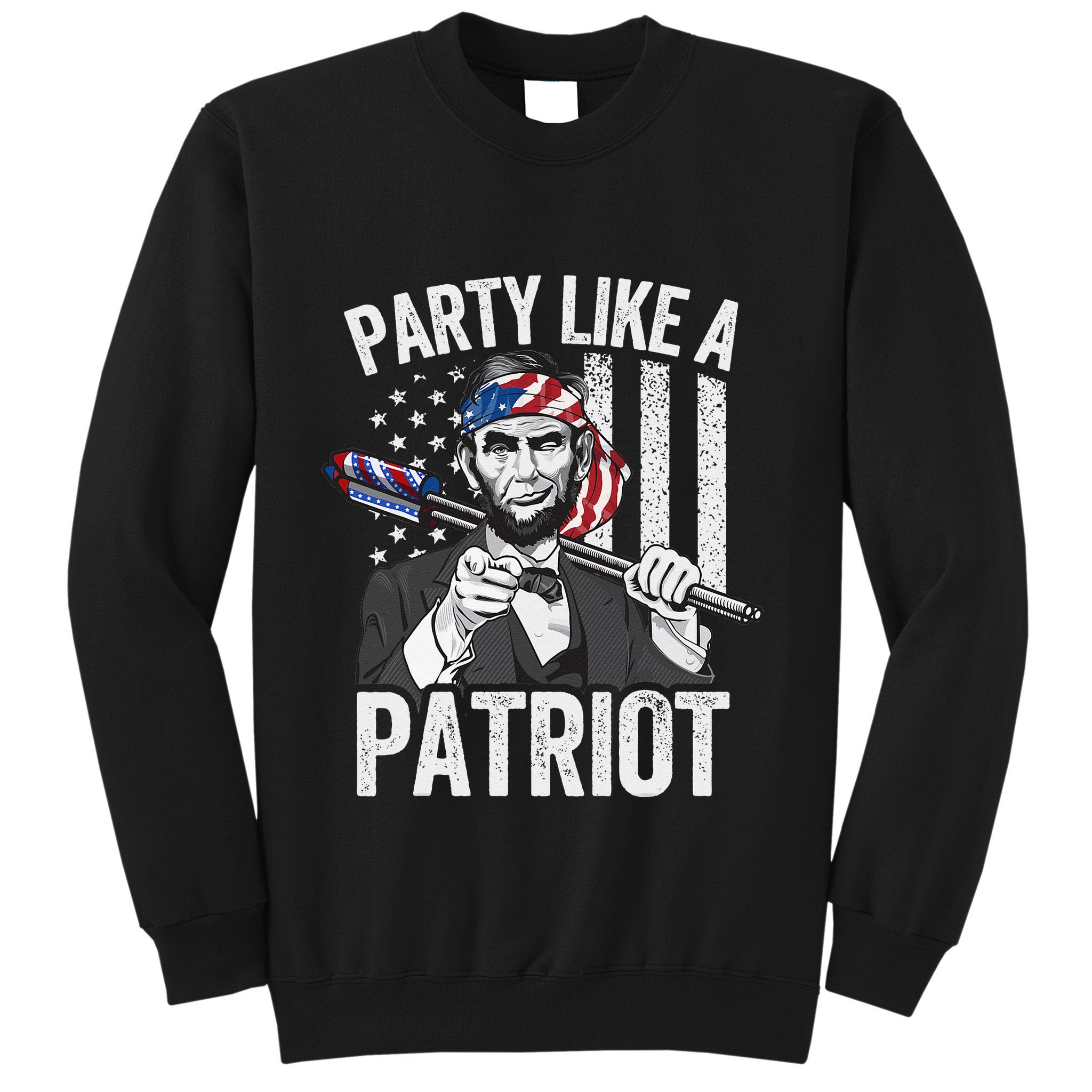 Abraham Lincoln 4th Of July American USA Flag Sweatshirt