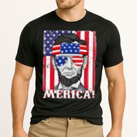 Abraham Lincoln 4th Of July Merica American Flag Boys  Cooling Performance Crew T-Shirt