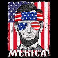 Abraham Lincoln 4th Of July Merica American Flag Boys  Cooling Performance Crew T-Shirt