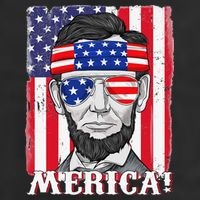 Abraham Lincoln 4th Of July Merica American Flag Boys  11oz C Handle Ceramic Mug