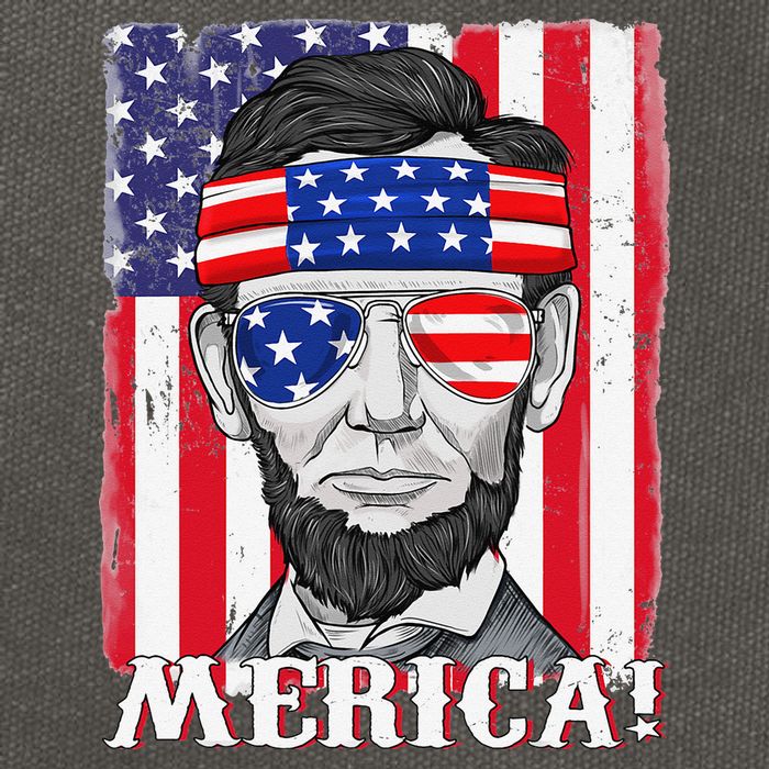 Abraham Lincoln 4th Of July Merica American Flag Boys  Cotton Canvas Backpack