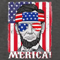 Abraham Lincoln 4th Of July Merica American Flag Boys  Vector Backpack