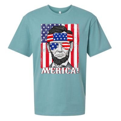 Abraham Lincoln 4th Of July Merica American Flag Boys  Sueded Cloud Jersey T-Shirt