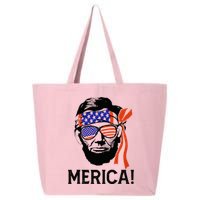 Abraham Lincoln 4th Of July Merica American Flag 25L Jumbo Tote