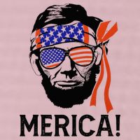 Abraham Lincoln 4th Of July Merica American Flag 25L Jumbo Tote