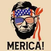 Abraham Lincoln 4th Of July Merica American Flag Zip Tote Bag