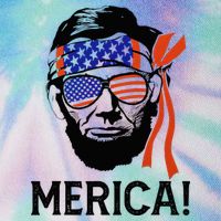 Abraham Lincoln 4th Of July Merica American Flag Legacy Tie Dye Trucker Hat