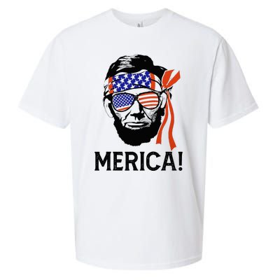 Abraham Lincoln 4th Of July Merica American Flag Sueded Cloud Jersey T-Shirt