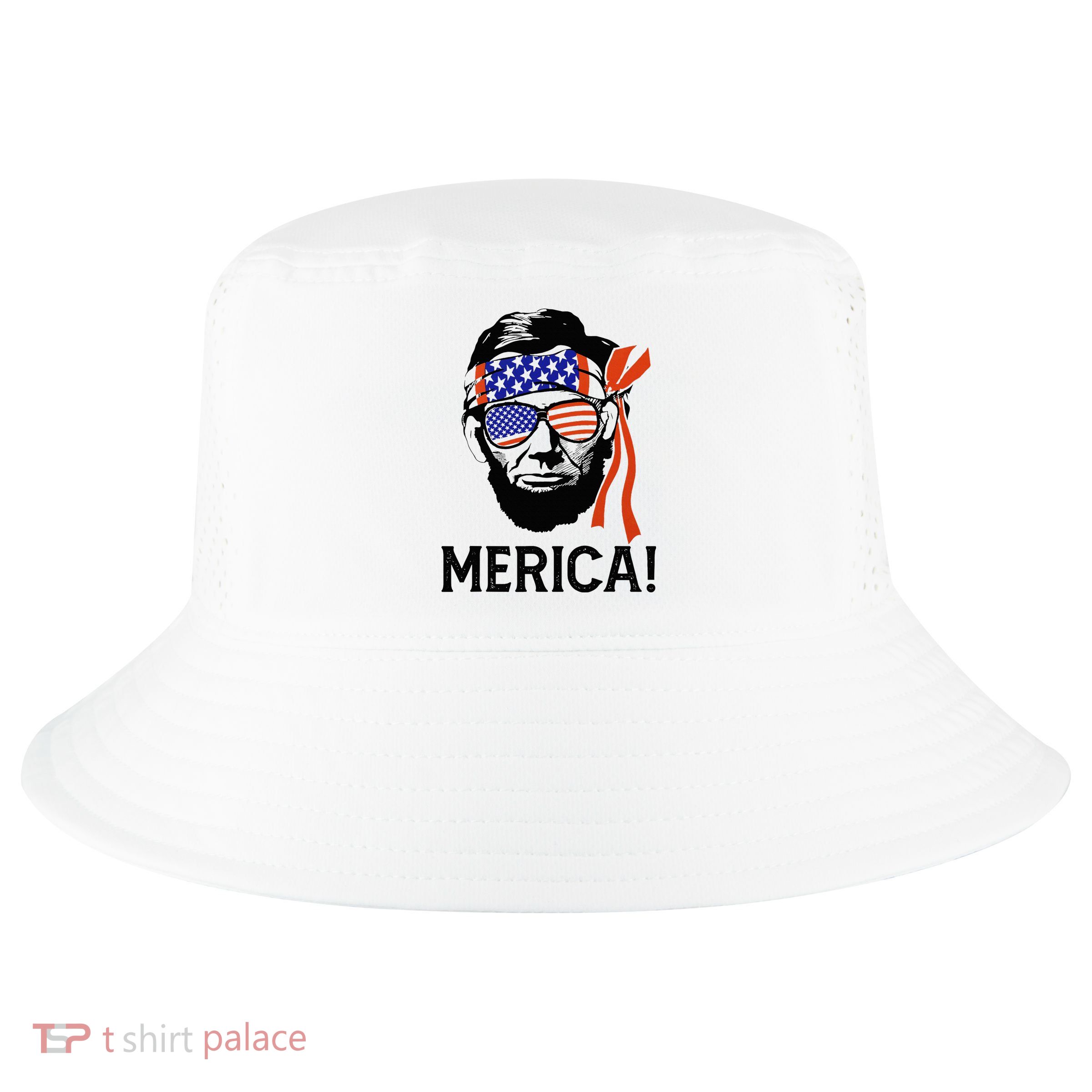 Abraham Lincoln 4th Of July Merica American Flag Cool Comfort Performance Bucket Hat
