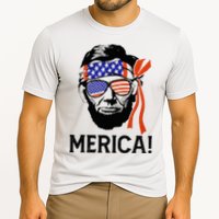 Abraham Lincoln 4th Of July Merica American Flag Cooling Performance Crew T-Shirt