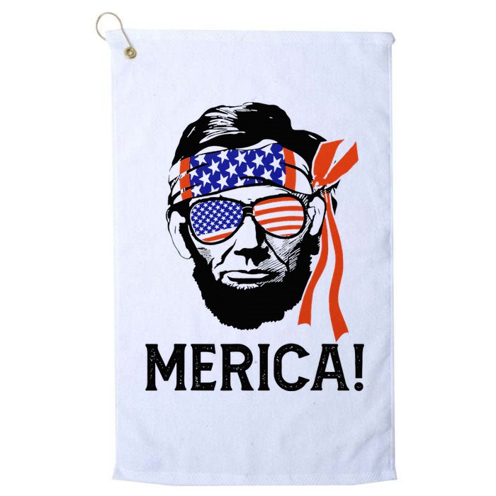 Abraham Lincoln 4th Of July Merica American Flag Golf Towel