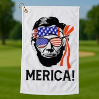 Abraham Lincoln 4th Of July Merica American Flag Golf Towel