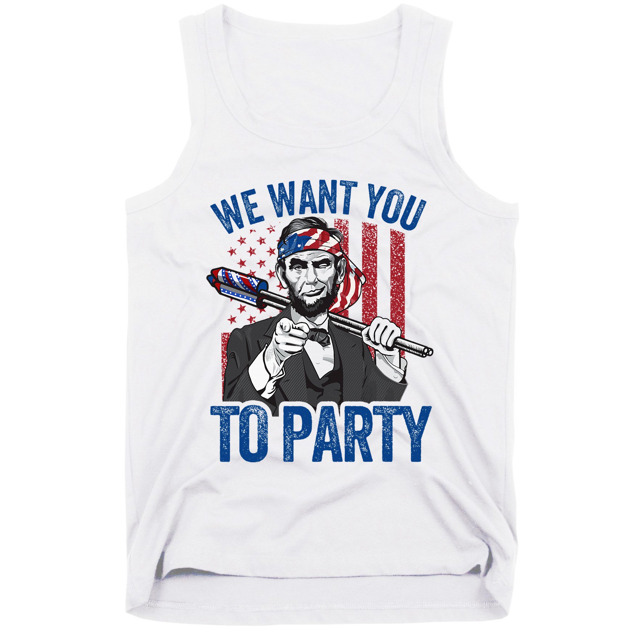 Abraham Lincoln 4th Of July American Tank Top
