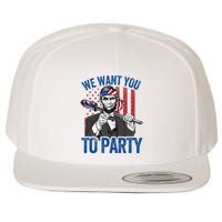 Abraham Lincoln 4th Of July American Wool Snapback Cap