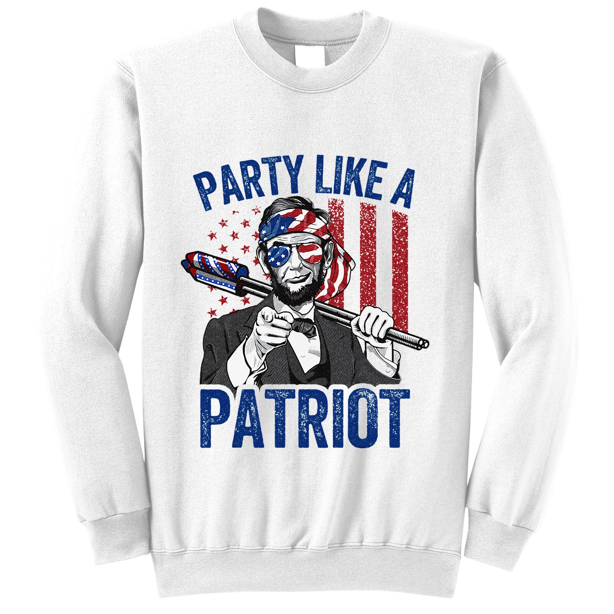 Abraham Lincoln 4th Of July American USA Flag Sweatshirt