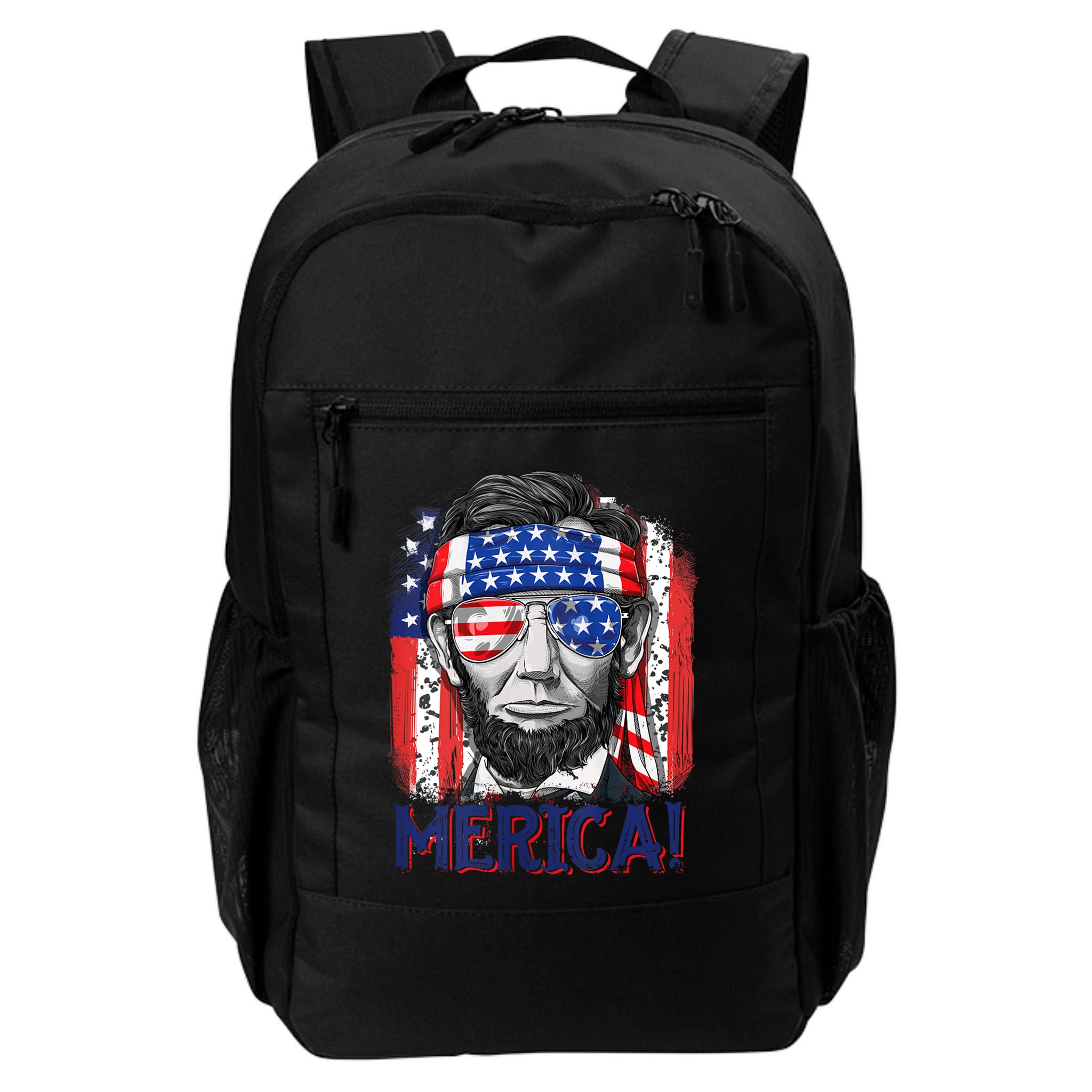 Abraham Lincoln 4th Of July Merica American Flag Backpack