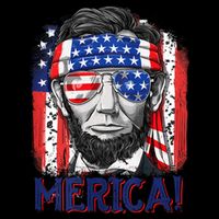 Abraham Lincoln 4th Of July Merica American Flag Toddler T-Shirt