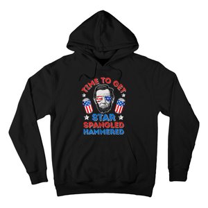 Abe Lincoln 4th Of July Time To Get Star Spangled Hammered Hoodie