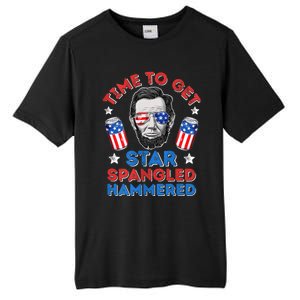 Abe Lincoln 4th Of July Time To Get Star Spangled Hammered Tall Fusion ChromaSoft Performance T-Shirt