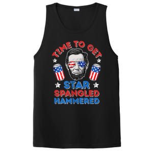 Abe Lincoln 4th Of July Time To Get Star Spangled Hammered PosiCharge Competitor Tank