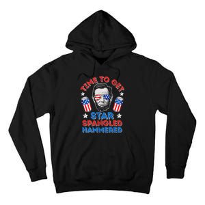 Abe Lincoln 4th Of July Time To Get Star Spangled Hammered Tall Hoodie