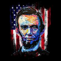 Abraham Lincoln 4th Of July  American Flag Vintage Bucket Hat