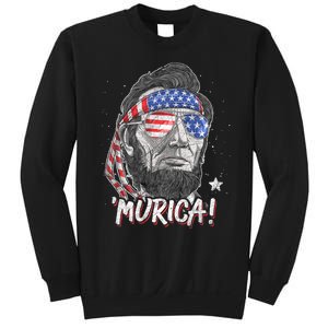 Abraham Lincoln 4th Of July Murica American Flag Sweatshirt