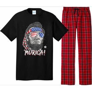 Abraham Lincoln 4th Of July Murica American Flag Pajama Set