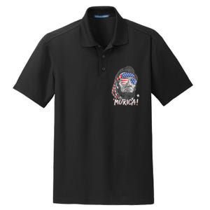 Abraham Lincoln 4th Of July Murica American Flag Dry Zone Grid Polo