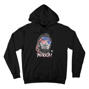 Abraham Lincoln 4th Of July Murica American Flag Tall Hoodie