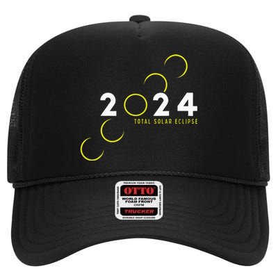 Astronomy Lovers 4.08.24 Total Solar Eclipse 2024 High Crown Mesh Back Trucker Hat