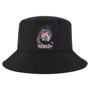 Abraham Lincoln 4th Of July Murica American Flag Cool Comfort Performance Bucket Hat