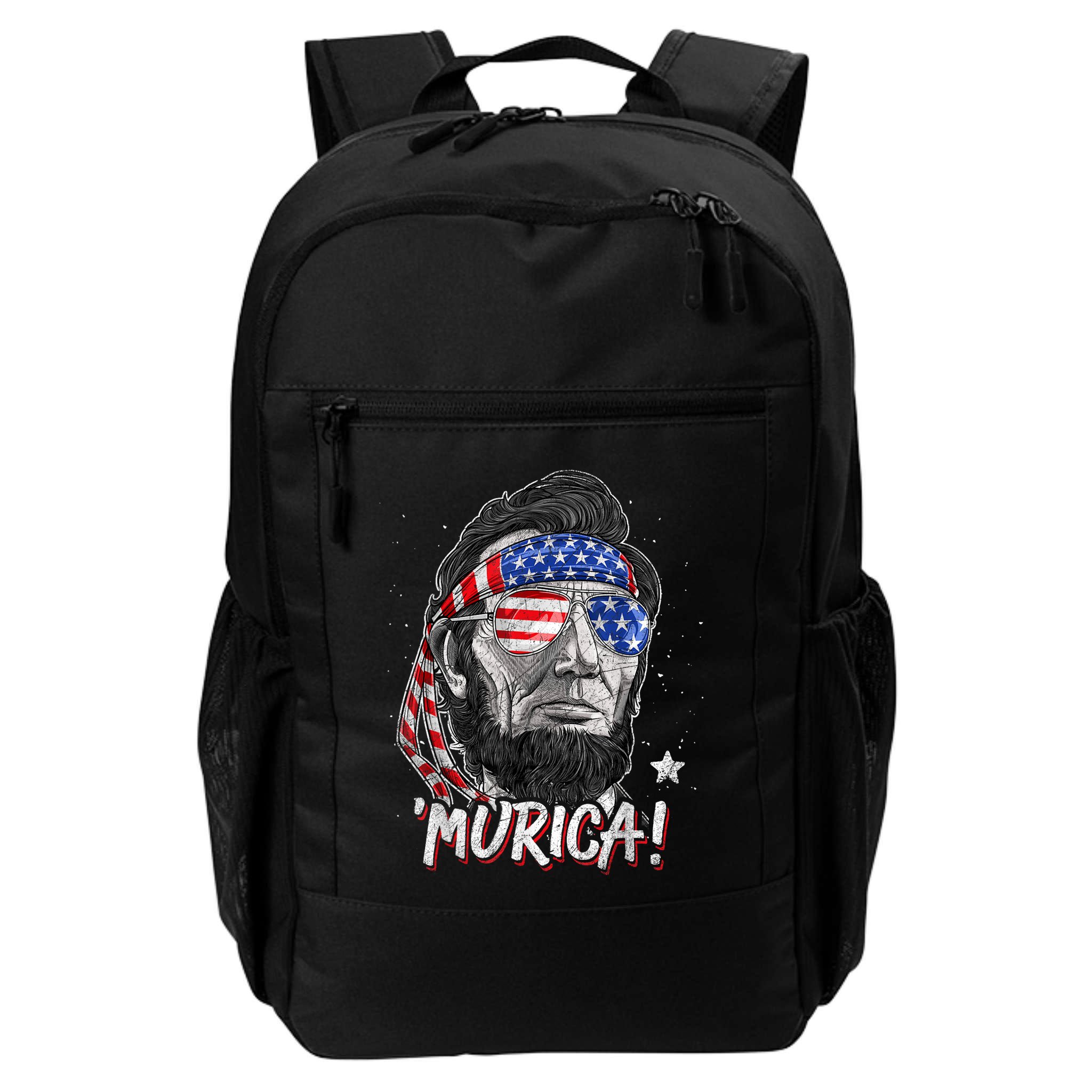 Abraham Lincoln 4th Of July Murica American Flag Backpack