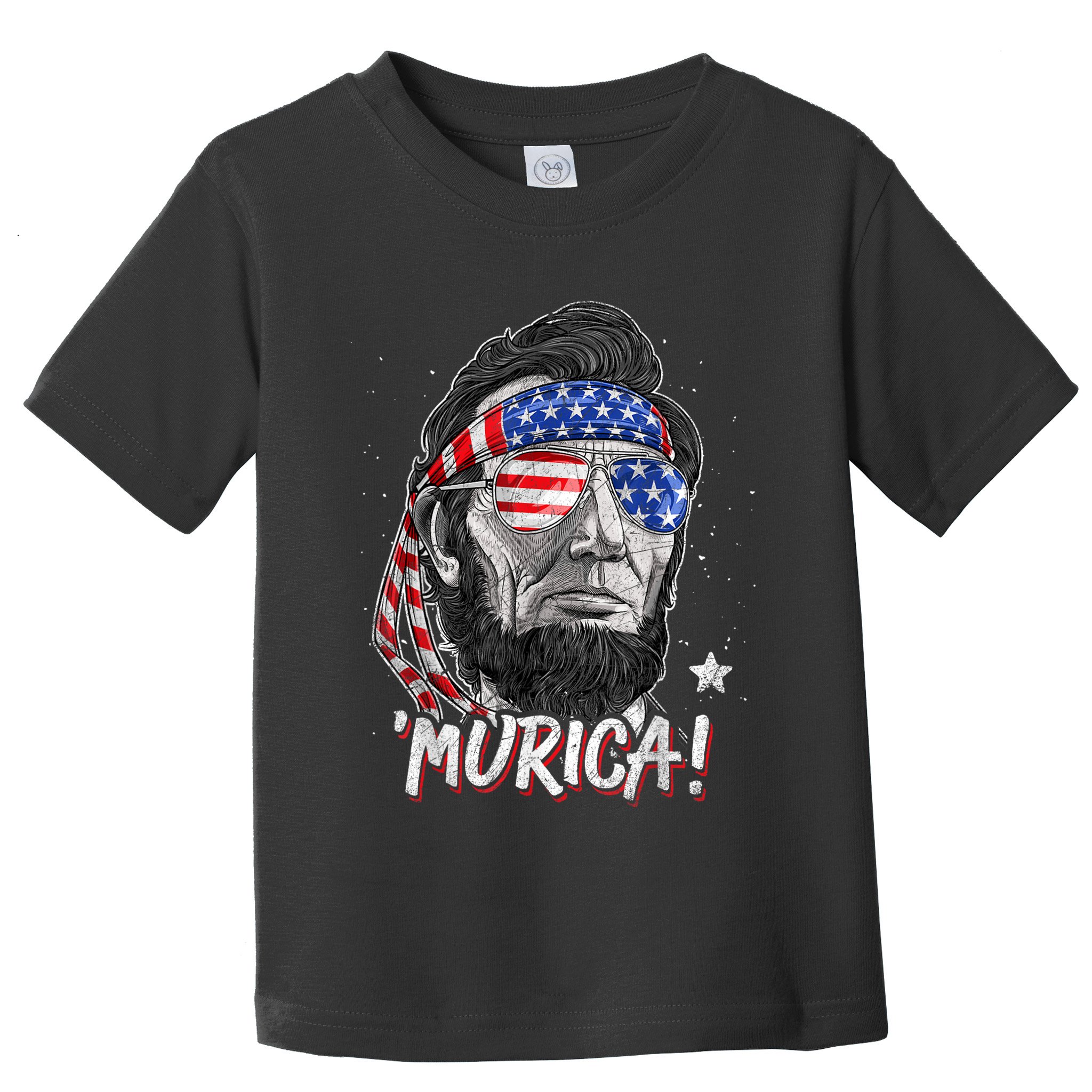 Abraham Lincoln 4th Of July Murica American Flag Toddler T-Shirt