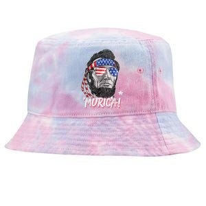 Abraham Lincoln 4th Of July Murica American Flag Tie-Dyed Bucket Hat