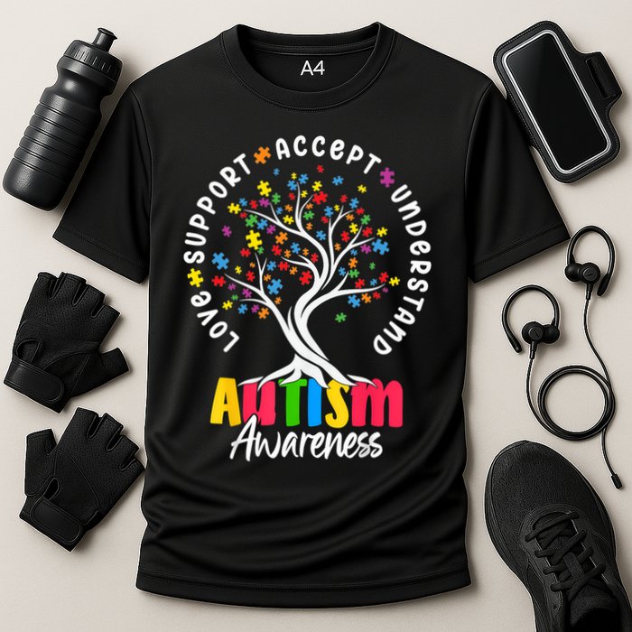 Autism Love Accept Support understand Autistic Autism Awareness Performance Shirt